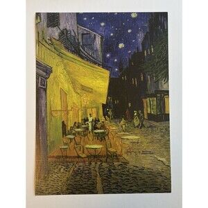 Masterpiece Litho Art Print 13×10 Cafe Terrace On The Place Du Forum Van Gogh
